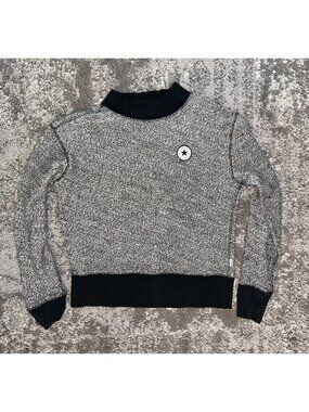 Converse Black White Crewneck Sweater Size Medium